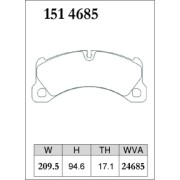 DIXCEL P-151 4685 Колодки Premium type передние для PORSCHE Cayenne (958) I Macan I Panamera