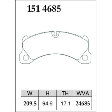 DIXCEL P-151 4685 Колодки Premium type передние для PORSCHE Cayenne (958) I Macan I Panamera DIXCEL P-151 4685 Колодки Premium type передние для PORSCHE Cayenne (958) I Macan I Panamera