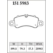DIXCEL R01-151 5983 Колодки R01 type передние для PORSCHE 718 Boxster I 718 Cayman I 911 (991) I 911 Convertible I 911 Targa