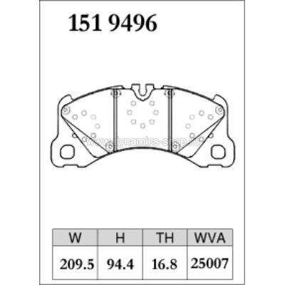 DIXCEL P-151 9496 Колодки Premium type передние для PORSCHE Panamera (970) GTS 4.8 ※8 DIXCEL P-151 9496 Колодки Premium type передние для PORSCHE Panamera (970) GTS 4.8 ※8