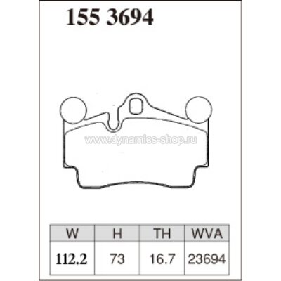 DIXCEL P-155 3694 Колодки Premium type задние для PORSCHE Cayenne, AUDI Q7, VOLKSWAGEN Touareg DIXCEL P-155 3694 Колодки Premium type задние для PORSCHE Cayenne, AUDI Q7, VOLKSWAGEN Touareg
