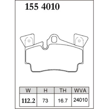 DIXCEL P-155 4010 Колодки Premium type задние для PORSCHE Cayenne (9PA I 955) I Performance Edition, AUDI Q7 DIXCEL P-155 4010 Колодки Premium type задние для PORSCHE Cayenne (9PA I 955) I Performance Edition, AUDI Q7