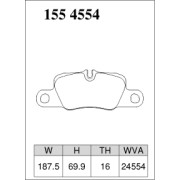 DIXCEL ES-155 4554 Колодки Extra Speed задние для PORSCHE 911 (991) Carrera S I Panamera