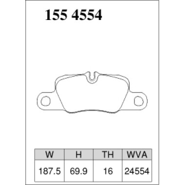 DIXCEL ES-155 4554 Колодки Extra Speed задние для PORSCHE 911 (991) Carrera S I Panamera DIXCEL ES-155 4554 Колодки Extra Speed задние для PORSCHE 911 (991) Carrera S I Panamera