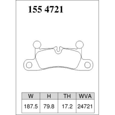 DIXCEL P-155 4721 Колодки Premium type задние для PORSCHE Cayenne 958, VOLKSWAGEN Touareg 3.6 V6 Hybrid DIXCEL P-155 4721 Колодки Premium type задние для PORSCHE Cayenne 958, VOLKSWAGEN Touareg 3.6 V6 Hybrid