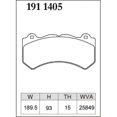 DIXCEL Z-191 1405 Колодки Z type передние для CHEVROLET Camaro I Corvette, JEEP Grand Cherokee SRT8 DIXCEL Z-191 1405 Колодки Z type передние для CHEVROLET Camaro I Corvette, JEEP Grand Cherokee SRT8