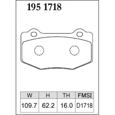 DIXCEL Z-195 1718 Колодки compound Z type задние для CHEVROLET Corvette Grand Sport I Camaro SS DIXCEL Z-195 1718 Колодки compound Z type задние для CHEVROLET Corvette Grand Sport I Camaro SS