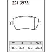 DIXCEL ES-221 3973 Колодки Extra Speed передние для NISSAN Micra I Note I Terrano, RENAULT Clio I Logan I Duster