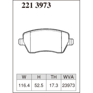 DIXCEL ES 221 3973 Тормозные колодки Extra Speed передние для NISSAN, RENAULT DIXCEL ES 221 3973 Тормозные колодки Extra Speed передние для NISSAN, RENAULT