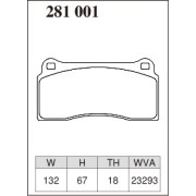 DIXCEL P-281 001 Колодки Premium type задние для BMW M2, AUDI R8, FERRARI F40 I F50, LAMBORGHINI Diablo
