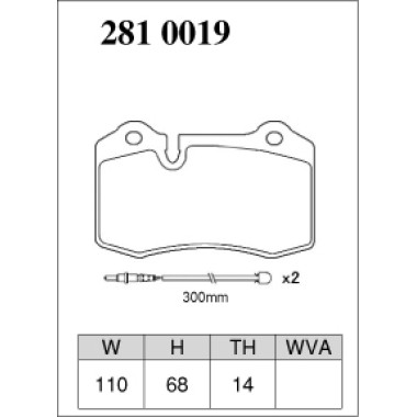 DIXCEL ES-281 0019 Колодки Extra Speed передние для FERRARI 360 I Modena F1 I F430 (430 F1) I Spider DIXCEL ES-281 0019 Колодки Extra Speed передние для FERRARI 360 I Modena F1 I F430 (430 F1) I Spider