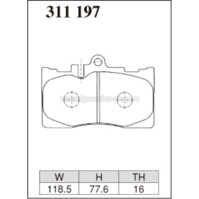 DIXCEL ES-311 197 Колодки Extra Speed передние для TOYOTA Celsior (UCF30, UCF31), LEXUS LS430 DIXCEL ES-311 197 Колодки Extra Speed передние для TOYOTA Celsior (UCF30, UCF31), LEXUS LS430