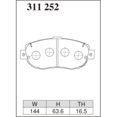 DIXCEL ES-311 252 Колодки Extra Speed передние для TOYOTA Altezza I Aristo I Celsior (UCF10, UCF11) I Crown クラウン DIXCEL ES-311 252 Колодки Extra Speed передние для TOYOTA Altezza I Aristo I Celsior (UCF10, UCF11) I Crown クラウン