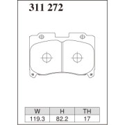 DIXCEL Z-311 272 Колодки Z type передние для TOYOTA Supra (4POT) I Celica