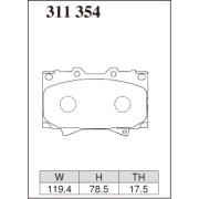 DIXCEL ES-311 354 Колодки Extra Speed передние для TOYOTA Land Cruiser 100 I Cygnus ランドクルーザー I Tundra, LEXUS LX