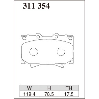 DIXCEL ES-311 354 Колодки Extra Speed передние для TOYOTA Land Cruiser 100 I Cygnus ランドクルーザー I Tundra, LEXUS LX DIXCEL ES-311 354 Колодки Extra Speed передние для TOYOTA Land Cruiser 100 I Cygnus ランドクルーザー I Tundra, LEXUS LX
