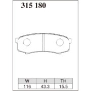 DIXCEL EC-315 180 Колодки Extra Cruise задние для TOYOTA Land Cruiser Prado I Hilux I 4Runner, LEXUS GX, MITSUBISHI Pajero