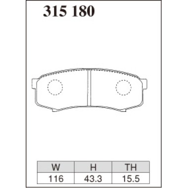 DIXCEL EC-315 180 Колодки Extra Cruise задние для TOYOTA Land Cruiser Prado I Hilux I 4Runner, LEXUS GX, MITSUBISHI Pajero DIXCEL EC-315 180 Колодки Extra Cruise задние для TOYOTA Land Cruiser Prado I Hilux I 4Runner, LEXUS GX, MITSUBISHI Pajero