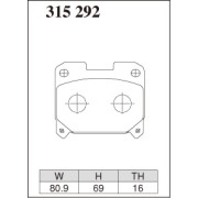 DIXCEL Z-315 292 Колодки Z type задние для TOYOTA Supra I Celica セリカ (ST205 I GT-FOUR)