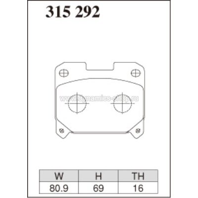 DIXCEL Z-315 292 Колодки Z type задние для TOYOTA Supra I Celica セリカ (ST205 I GT-FOUR) DIXCEL Z-315 292 Колодки Z type задние для TOYOTA Supra I Celica セリカ (ST205 I GT-FOUR)