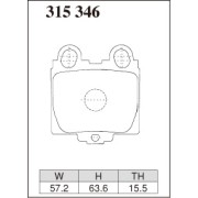 DIXCEL ES-315 346 Колодки Extra Speed задние для TOYOTA Altezza I Mark 2, LEXUS GS, IS