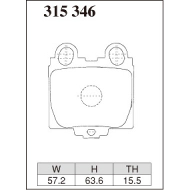 DIXCEL ES-315 346 Колодки Extra Speed задние для TOYOTA Altezza I Mark 2, LEXUS GS, IS DIXCEL ES-315 346 Колодки Extra Speed задние для TOYOTA Altezza I Mark 2, LEXUS GS, IS