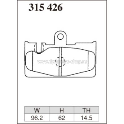 DIXCEL EC-315 426 Колодки Extra Cruise задние для TOYOTA Celsior セルシオ, LEXUS LS 430 DIXCEL EC-315 426 Колодки Extra Cruise задние для TOYOTA Celsior セルシオ, LEXUS LS 430