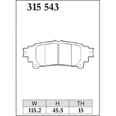 DIXCEL ES-315 543 Колодки Extra Speed задние для TOYOTA Crown I Prius α I Sienta シエンタ LEXUS GS I IS I RC DIXCEL ES-315 543 Колодки Extra Speed задние для TOYOTA Crown I Prius α I Sienta シエンタ LEXUS GS I IS I RC