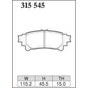 DIXCEL EC-315 545 Колодки Extra Cruise задние для TOYOTA Highlander I Sienna I Mark X マークX, LEXUS RX270 I RX350 I RX450h