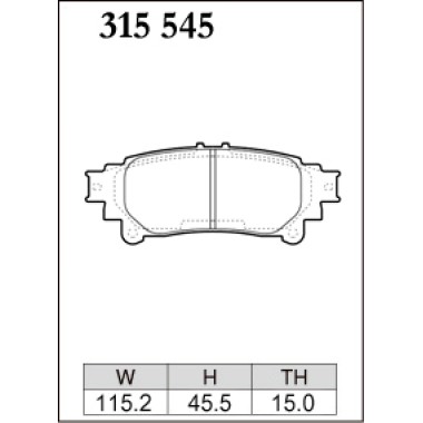 DIXCEL EC-315 545 Колодки Extra Cruise задние для TOYOTA Highlander I Sienna I Mark X マークX, LEXUS RX270 I RX350 I RX450h DIXCEL EC-315 545 Колодки Extra Cruise задние для TOYOTA Highlander I Sienna I Mark X マークX, LEXUS RX270 I RX350 I RX450h