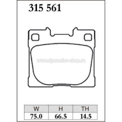 DIXCEL RE-315 561 Колодки RE type задние для TOYOTA GR Yaris ヤリス (GXPA16) I RC・17, 18 inch wheel I RZ・RZハイパフォーマンス DIXCEL RE-315 561 Колодки RE type задние для TOYOTA GR Yaris ヤリス (GXPA16) I RC・17, 18 inch wheel I RZ・RZハイパフォーマンス