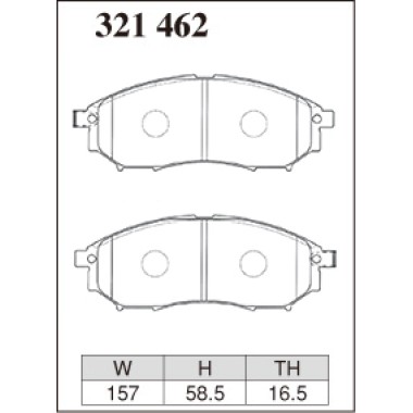 DIXCEL ES-321 462 Колодки Extra Speed передние для NISSAN Fairlady Z I Skyline I Murano, INFINITI EX I FX I G I M DIXCEL ES-321 462 Колодки Extra Speed передние для NISSAN Fairlady Z I Skyline I Murano, INFINITI EX I FX I G I M