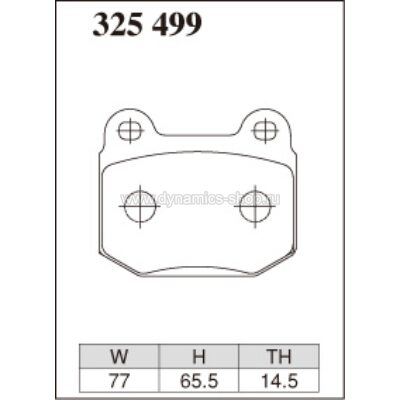 DIXCEL ES-325 499 Колодки Extra Speed задние для SUBARU STI, MITSUBISHI EVO (4-9), NISSAN GT-R I 350Z DIXCEL ES-325 499 Колодки Extra Speed задние для SUBARU STI, MITSUBISHI EVO (4-9), NISSAN GT-R I 350Z