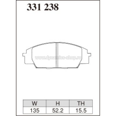 DIXCEL ES-331 238 Колодки Extra Speed передние для HONDA Civic Type R I S2000 I ACURA RSX DIXCEL ES-331 238 Колодки Extra Speed передние для HONDA Civic Type R I S2000 I ACURA RSX