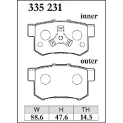 DIXCEL EC-335 231 Колодки Extra Cruise задние для HONDA Accord (CU2) I CR-V I Jade I Odyssey I Stepwgn ステップワゴン