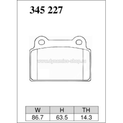 DIXCEL EC-345 227 Колодки Extra Cruise задние для MITSUBISHI Lancer EVO X (BREMBO) DIXCEL EC-345 227 Колодки Extra Cruise задние для MITSUBISHI Lancer EVO X (BREMBO)