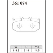 DIXCEL RE-361 074 Колодки RE type передние для SUBARU Impreza WRX (OEM 4POT SUMITOMO)