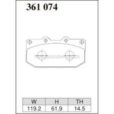 DIXCEL ES-361 074 Колодки Extra Speed передние для SUBARU Impreza WRX (OEM 4POT SUMITOMO) DIXCEL ES-361 074 Колодки Extra Speed передние для SUBARU Impreza WRX (OEM 4POT SUMITOMO)