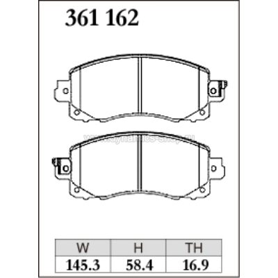 DIXCEL EC-361 162 Колодки Extra Cruise передние для SUBARU Impreza I Forester (SK) フォレスター I XV DIXCEL EC-361 162 Колодки Extra Cruise передние для SUBARU Impreza I Forester (SK) フォレスター I XV