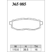 DIXCEL ES-365 085 Колодки Extra Speed задние для TOYOTA GT86, SUBARU Impreza I Forester XT I Legacy GT I Outback I BRZ