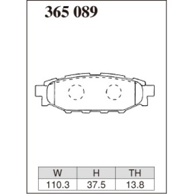 DIXCEL ES-365 089 Колодки Extra Speed задние для TOYOTA GT86, SUBARU Impreza WRX I Forester I Legacy I Outback I XV I BRZ DIXCEL ES-365 089 Колодки Extra Speed задние для TOYOTA GT86, SUBARU Impreza WRX I Forester I Legacy I Outback I XV I BRZ
