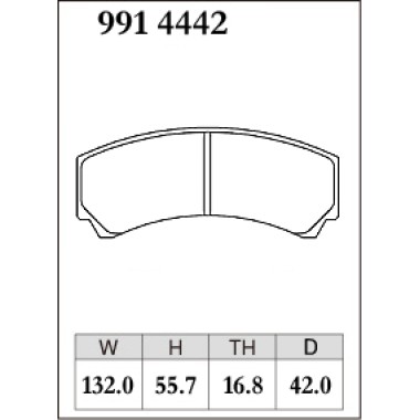 DIXCEL RE-991 4442 I 16.8mm Колодки RE type для AP RACING CP9444 I CP4219 I CP5219 DIXCEL RE-991 4442 I 16.8mm Колодки RE type для AP RACING CP9444 I CP4219 I CP5219