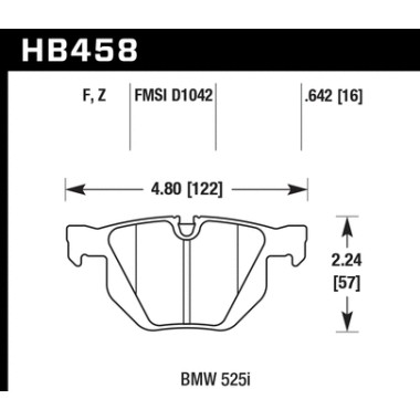 HAWK HB458F.642 Колодки compound HPS задние для BMW X5 I X6 HAWK HB458F.642 Колодки compound HPS задние для BMW X5 I X6