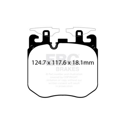 EBC BRAKES DP42304R Колодки Yellowstuff передние для BMW 3 серии I 5 серии I 6 серии I X5 I X6 I X7 EBC BRAKES DP42304R Колодки Yellowstuff передние для BMW 3 серии I 5 серии I 6 серии I X5 I X6 I X7