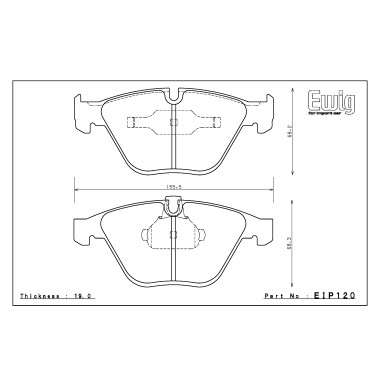 ENDLESS EIP120MXPL Тормозные колодки ENDLESS MX72PLUS EIP120 передние для BMW ENDLESS EIP120MXPL Тормозные колодки ENDLESS MX72PLUS EIP120 передние для BMW