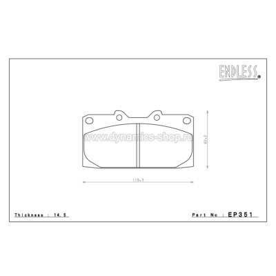 ENDLESS EP351SSY Колодки передние для SUBARU OEM 4POT SUMITOMO ENDLESS EP351SSY Колодки передние для SUBARU OEM 4POT SUMITOMO