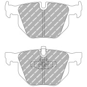 FERODO FCP1808H Колодки Racing DS Performance I DS2500 задние для BMW 3 I 5 Series I X1