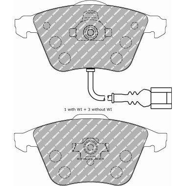 FERODO FDS1765 Колодки DS2000 передние для AUDI A3 I TT, VOLKSWAGEN Golf I Passat I Jetta, SEAT Leon, SKODA SuperB FERODO FDS1765 Колодки DS2000 передние для AUDI A3 I TT, VOLKSWAGEN Golf I Passat I Jetta, SEAT Leon, SKODA SuperB