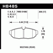 HAWK HB485F.656 Колодки HPS задние для FORD Mustang (2005-2014)