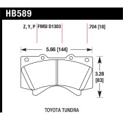 HAWK HB589N.704 Колодки compound HP Plus передние для TOYOTA Land Cruiser 200, Tundra I Sequoia, LEXUS LX450D I LX570